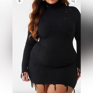 Black Turtleneck Sweater Dress